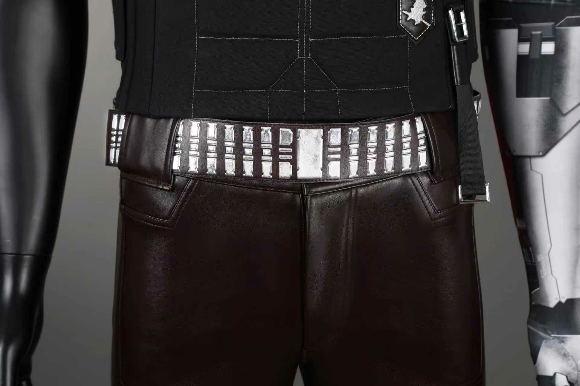 Leather Work Pants - Johnny silverhand Cosplay Costume Halloween Carnival