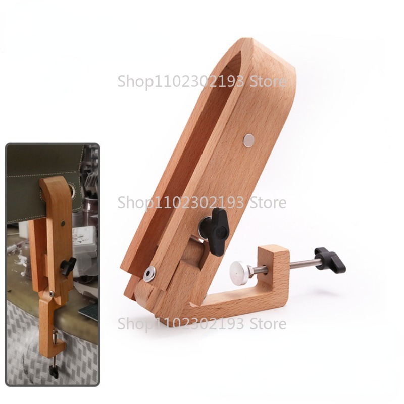 Leatherwork Hammer - Foldable Wooden Clamp Adjustable Wood Leather