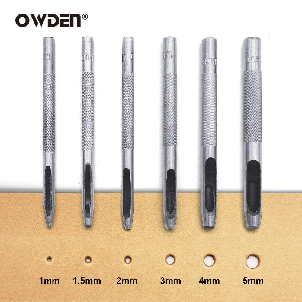Leatherwork Hammer - 6pcs Leather Hole Punching Tools Steel