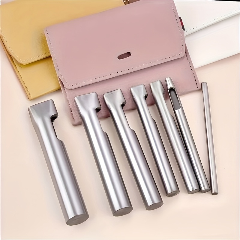 Leatherwork Hammer - 5pcs Leather Oblong Belt Hole Puncher