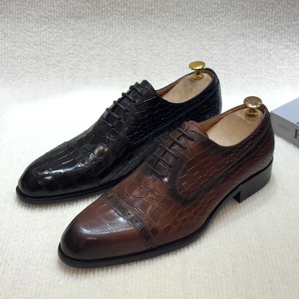 Leather Work Hat - Luxury Handmade Men's Genuine Leather Dress