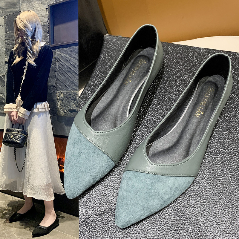Leather Work Is - Flat black leather shoes for women