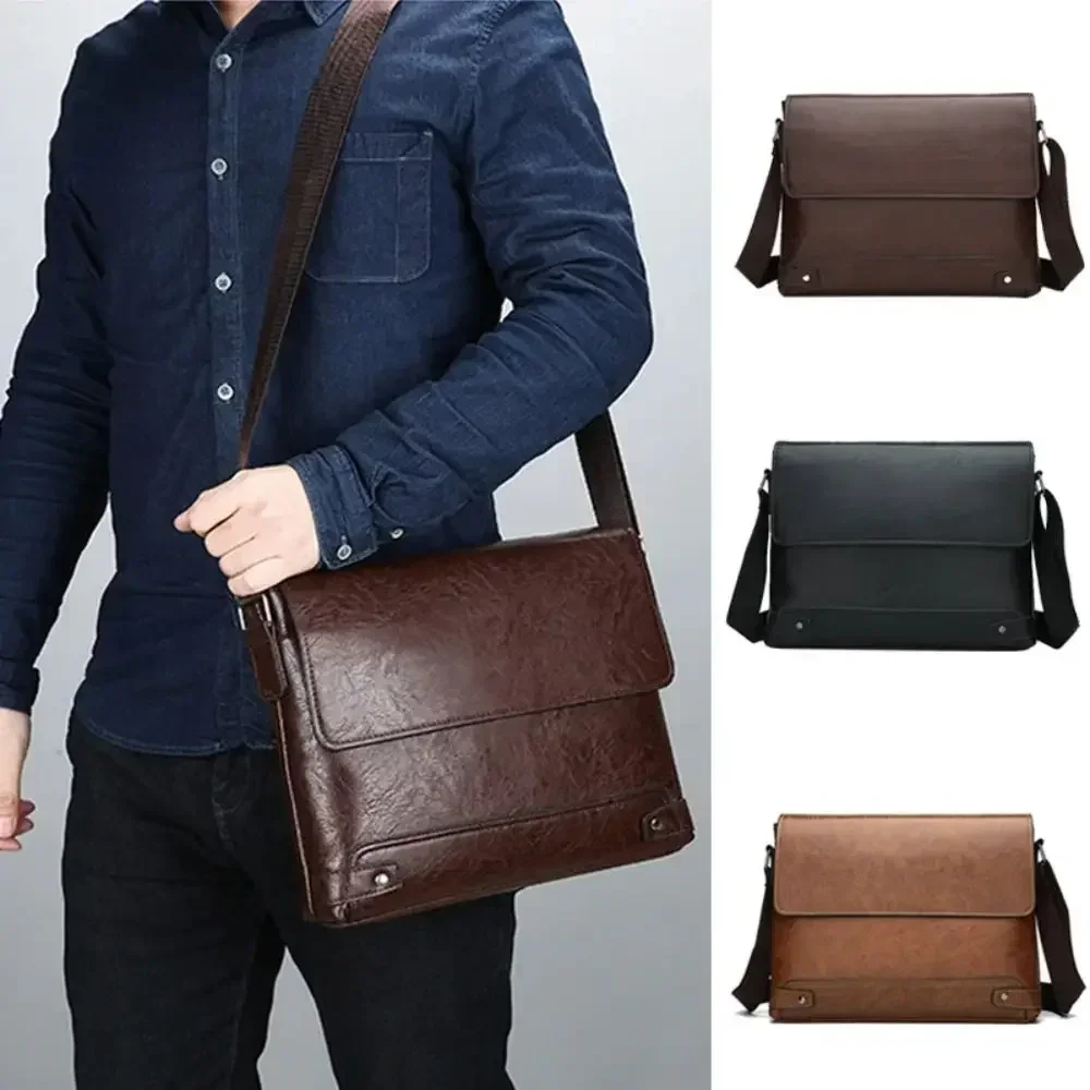 Leather Work Laptop Bag - Briefcase For Men PU Leather Tote