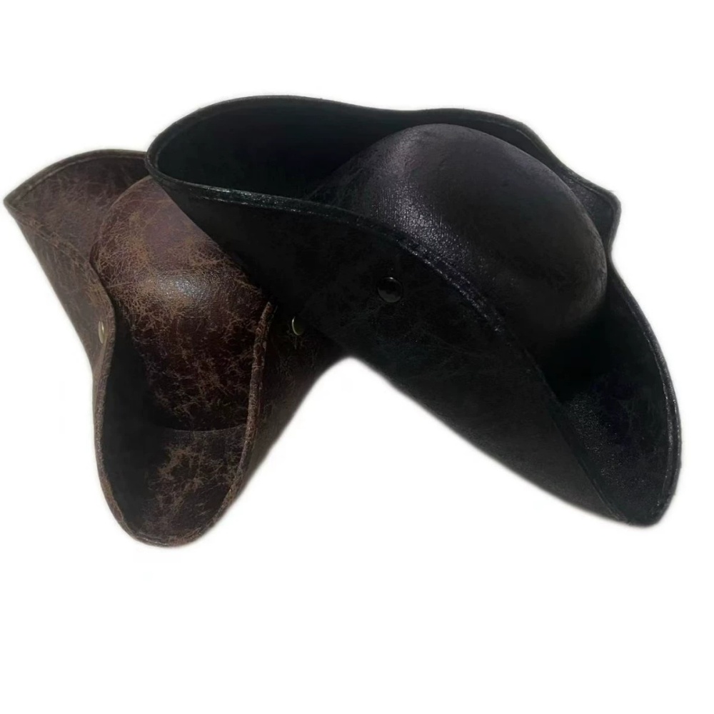 Leather Work Hat - Sun Hats Faux Leather Pirate Hat