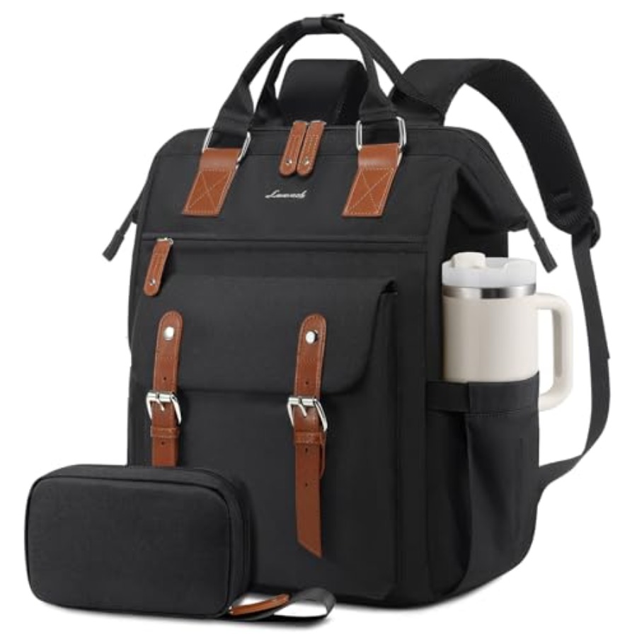 Leather Work Is - Laptop Backpack for Women, Teacher Nurse