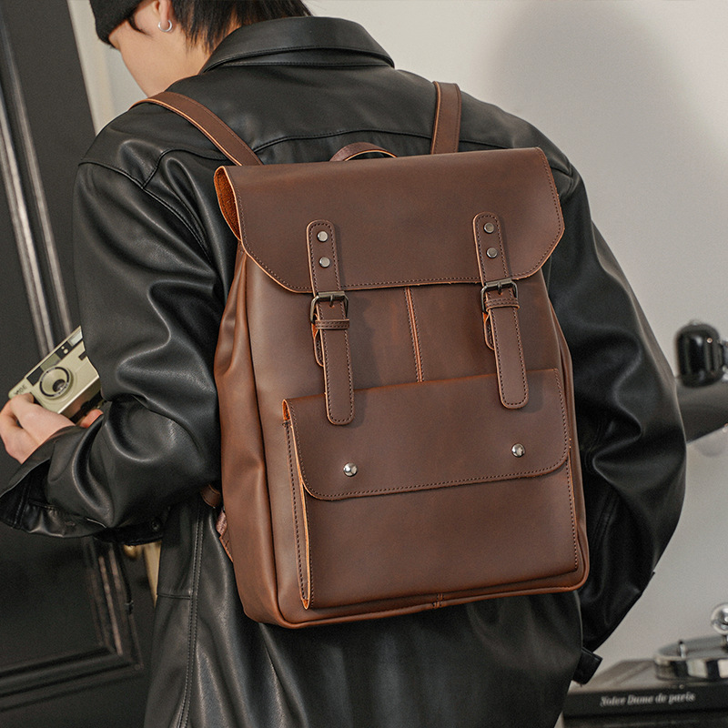 GOYN Vintage Men's Leather Bac - Leather Work Rucksack 评论和价格