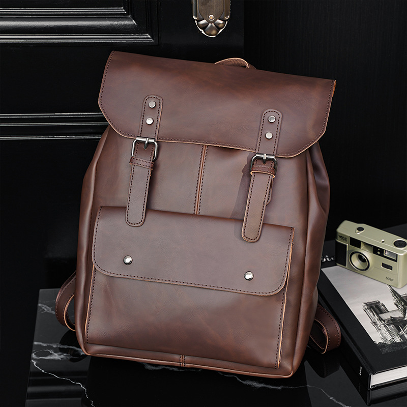 GOYN Vintage Men's Leather Bac - Leather Work Rucksack 评论和价格