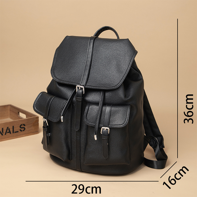 2025 Luxury Soft PU Leather Ba - Leather Work Rucksack 评论和价格