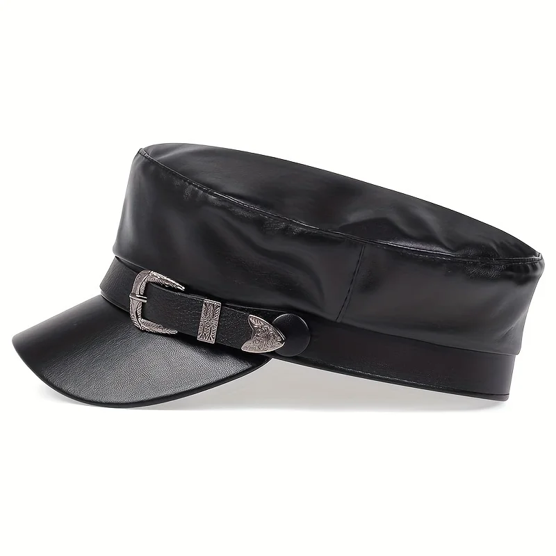 Fashion Women Large Belt Buckl - Leather Work Hat 评论和价格