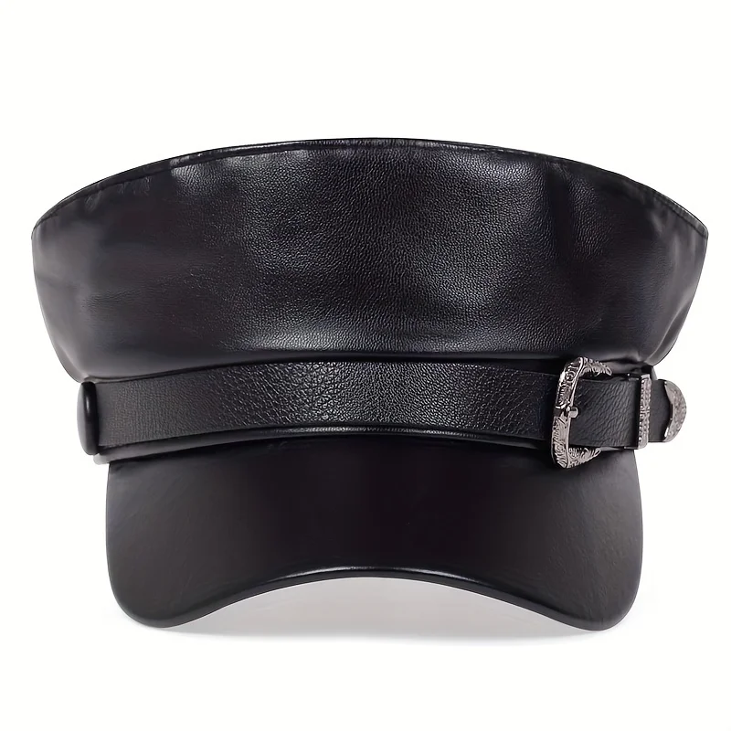 Fashion Women Large Belt Buckl - Leather Work Hat 评论和价格