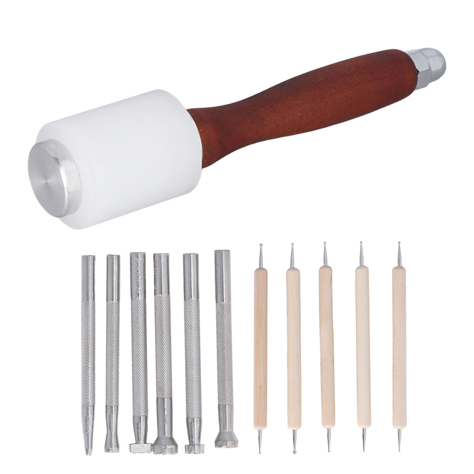 12 Pcs Leather Stamping Tools  - Leatherwork Hammer 评论和价格