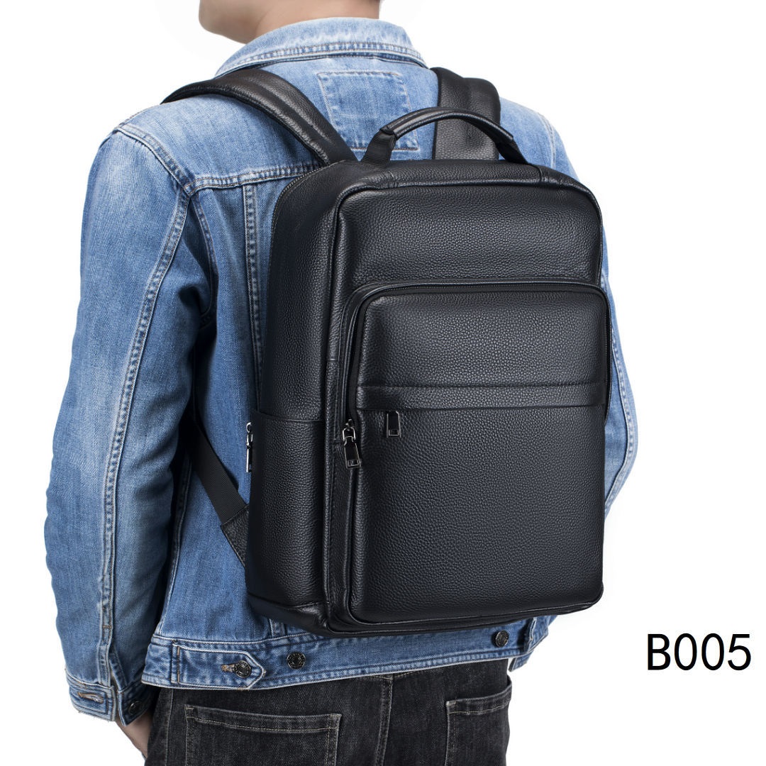 Man Genuine Leather Travel Bac - Leather Work Rucksack 评论和价格