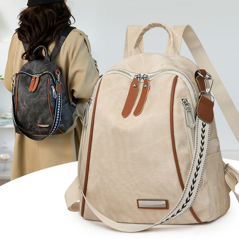 Women Large Capacity Backpack  - Leather Work Rucksack 评论和价格