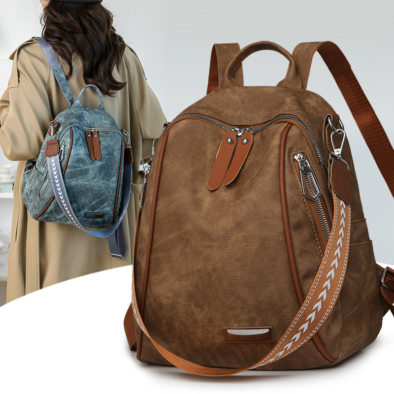 Women Large Capacity Backpack  - Leather Work Rucksack 评论和价格