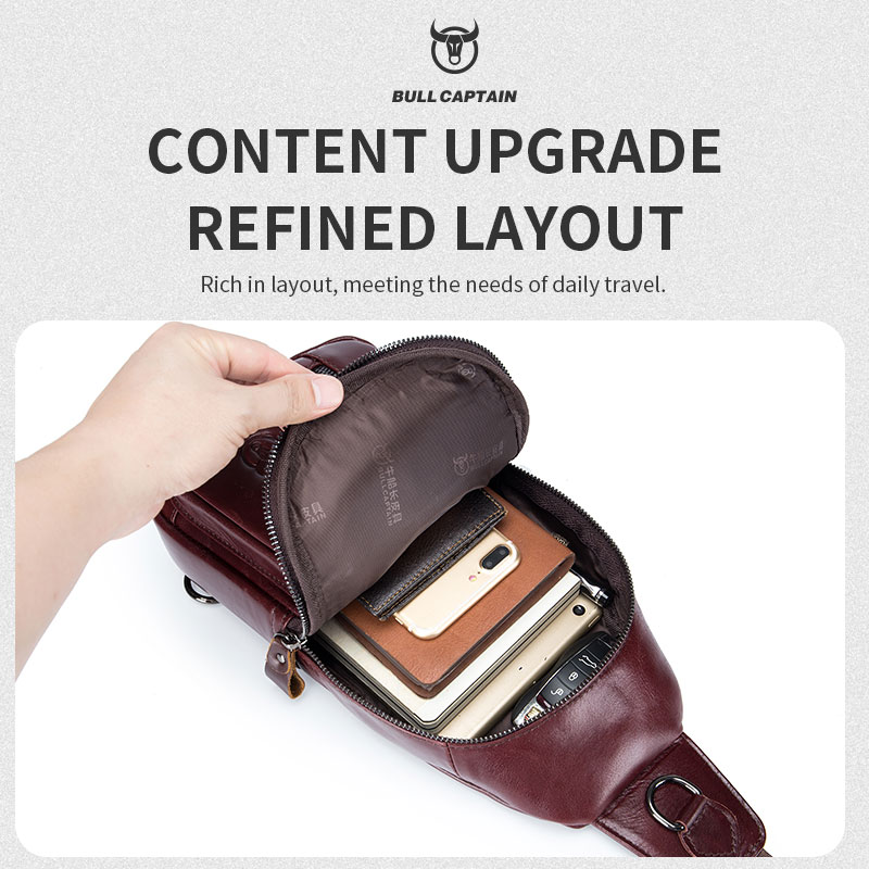 BULLCAPTAIN Genuine Leather Ch - Leather Work Laptop Bag 评论和价格