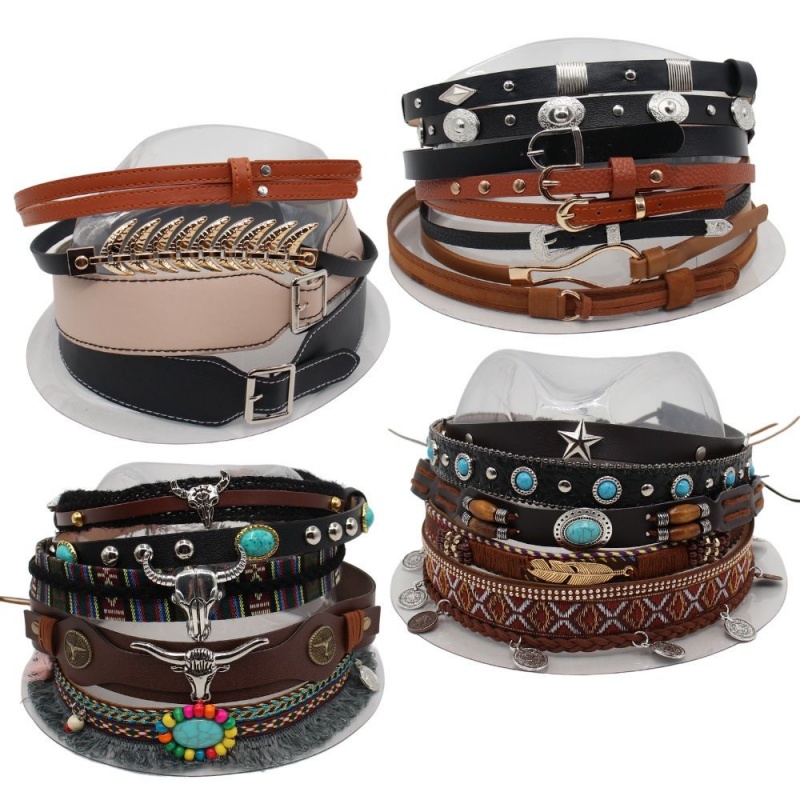 Retro Ethnic Style Belt, Headb - Leather Work Hat 评论和价格
