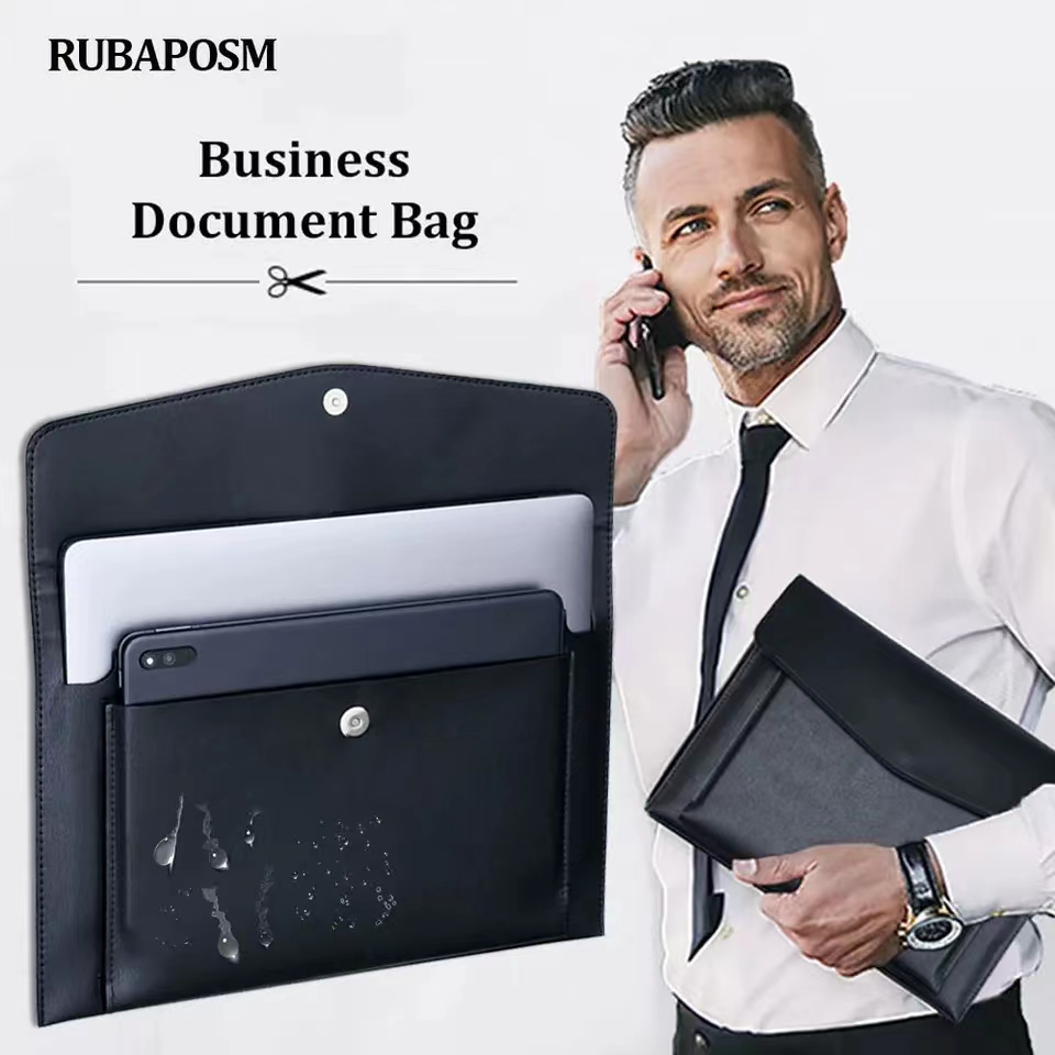 A4 Leather File Folder Large C - Leather Work Laptop Bag 评论和价格