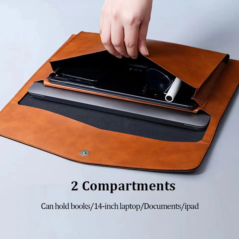 A4 Leather File Folder Large C - Leather Work Laptop Bag 评论和价格