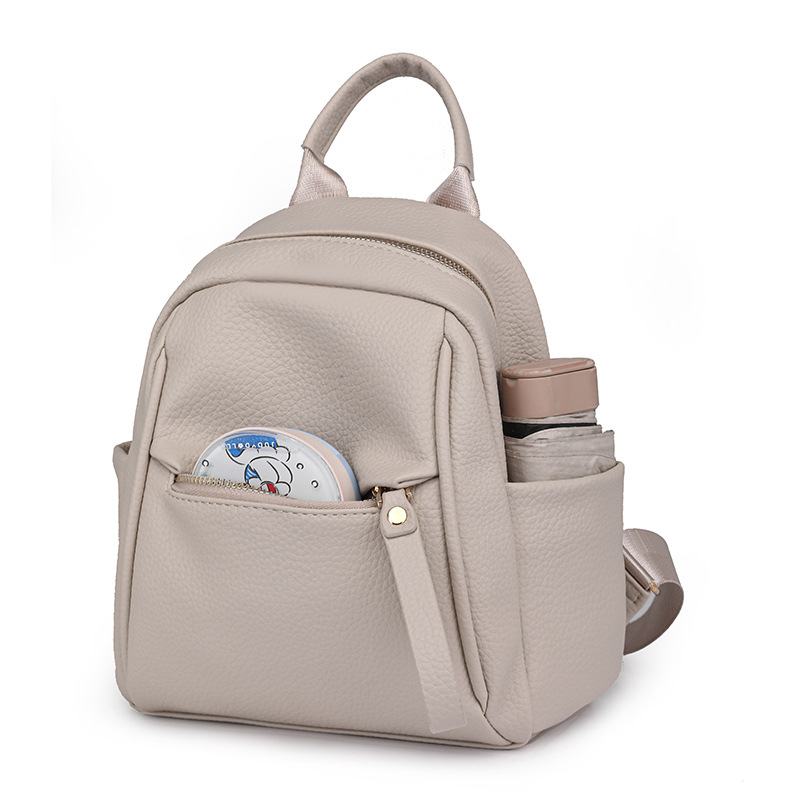 Litchi Pattern Leather Backpac - Leather Work Rucksack 评论和价格
