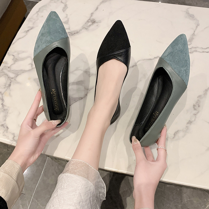 Flat black leather shoes for w - Leather Work Is 评论和价格