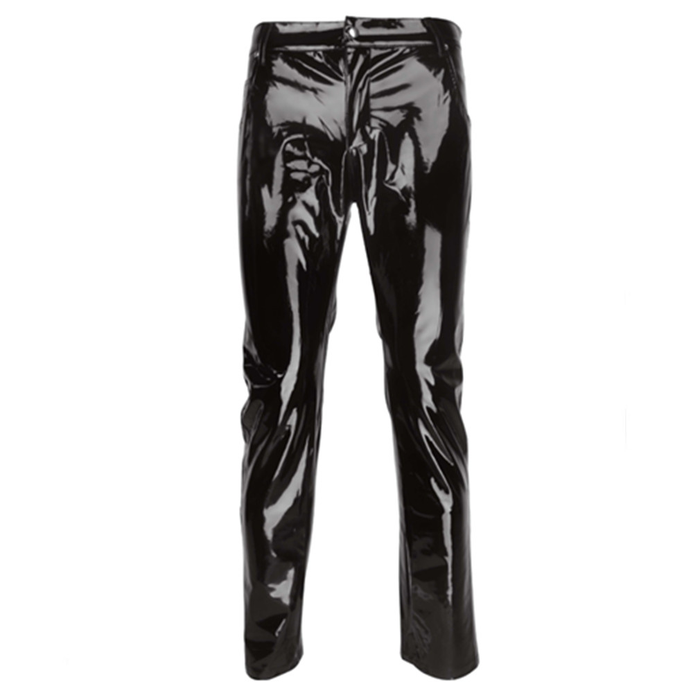 Shiny PVC Latex Trousers Men M - Leather Work Pants 评论和价格