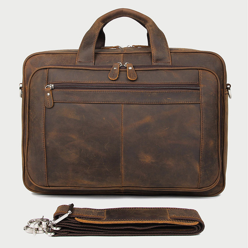High Quality Genuine Leather M - Leather Work Laptop Bag 评论和价格