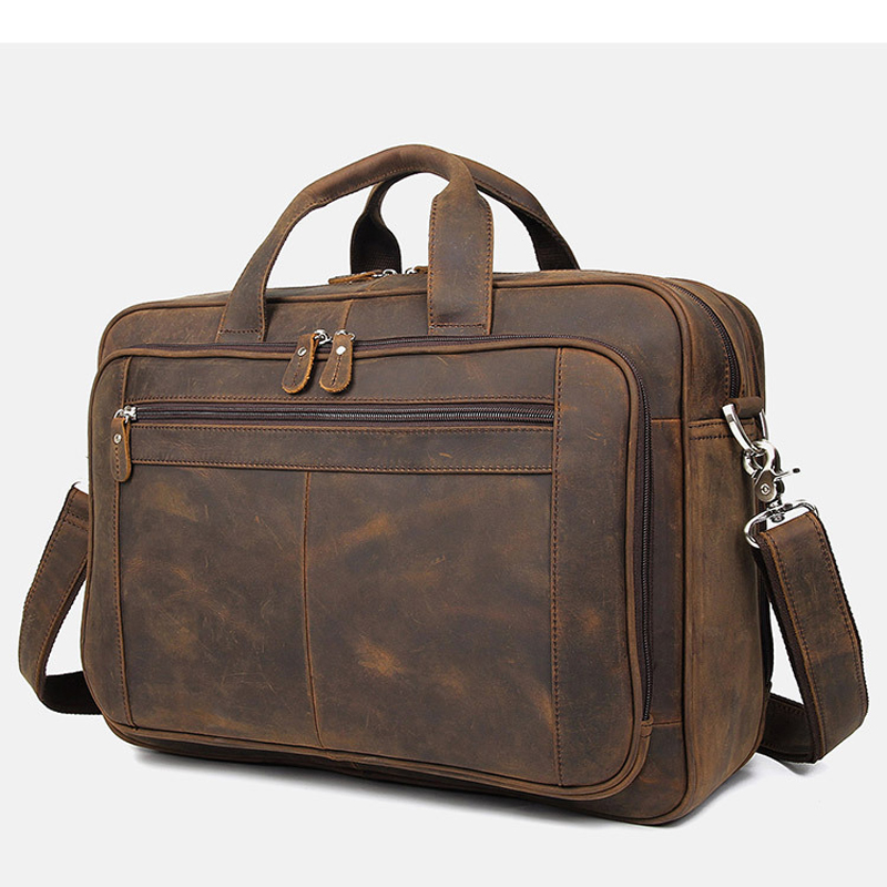 High Quality Genuine Leather M - Leather Work Laptop Bag 评论和价格