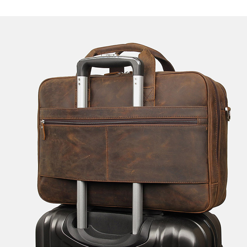 High Quality Genuine Leather M - Leather Work Laptop Bag 评论和价格