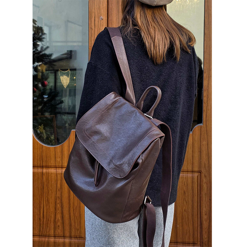 Top-Grain Vegetable Tanned Cow - Leather Work Rucksack 评论和价格
