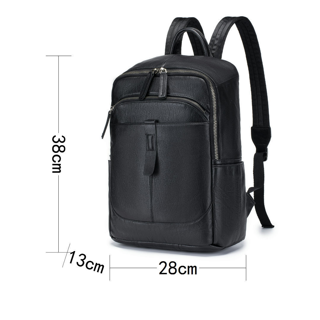 Black Man Genuine Leather Back - Leather Work Rucksack 评论和价格