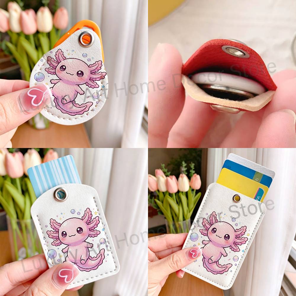 Cute pink A-Axolotl Cartoon Ho - Leather Work Is 评论和价格