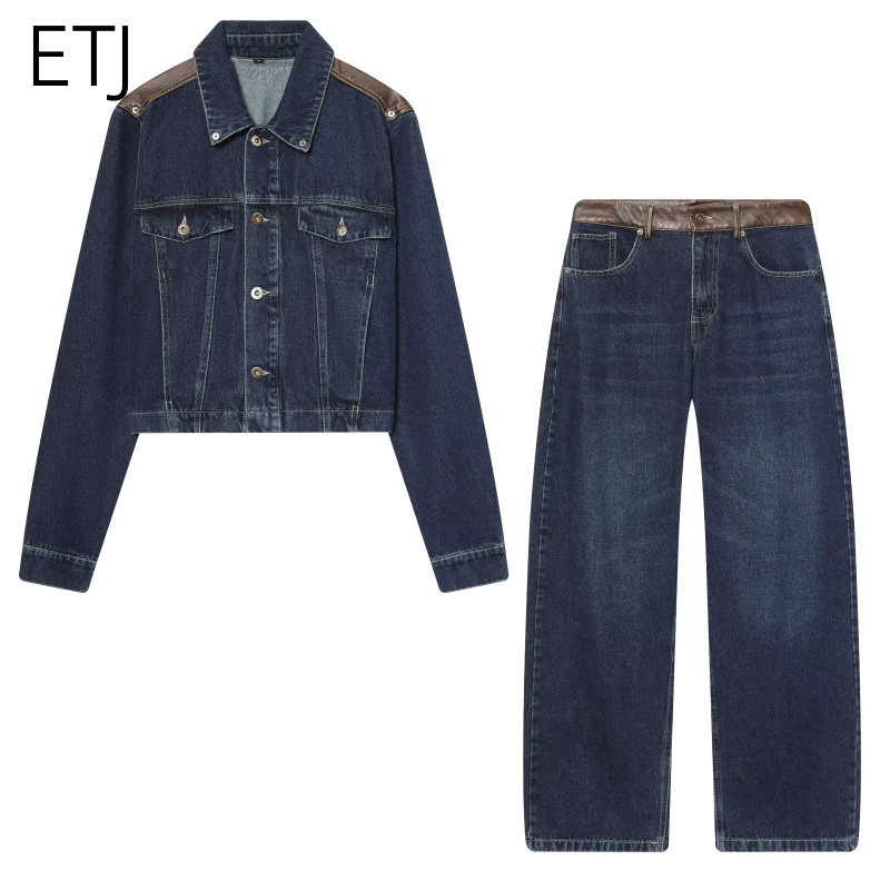 ETJ Women's Denim Jacket & Jea - Leather Work Pants 评论和价格