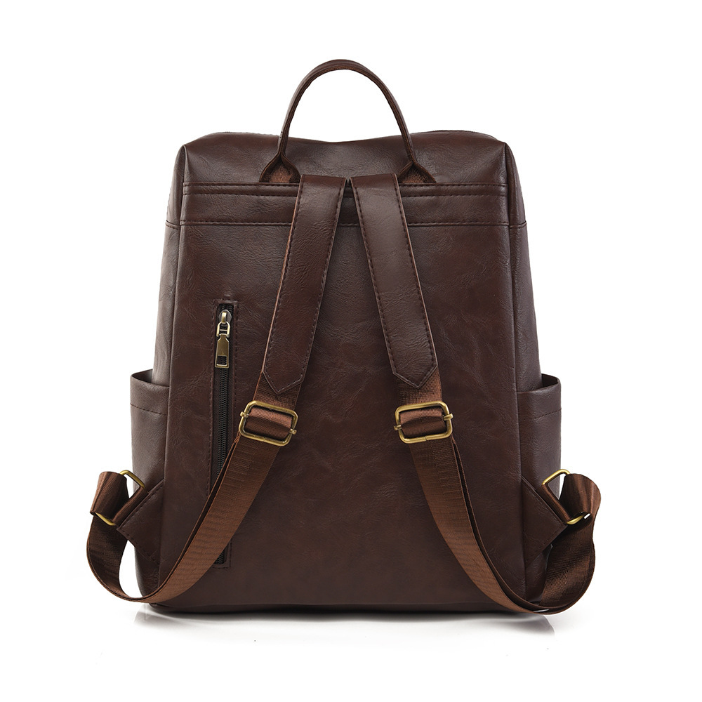 Women's Vintage PU Leather Bac - Leather Work Rucksack 评论和价格