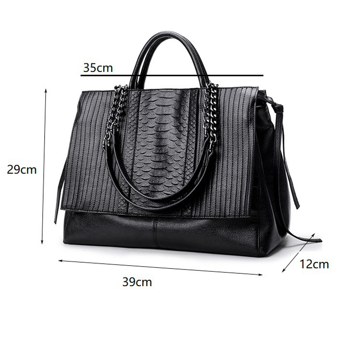 Elegant Tote Bag With Zipper,  - Leather Work Laptop Bag 评论和价格