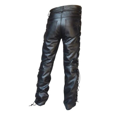 Medieval Pants Men Gothic Long - Leather Work Pants 评论和价格