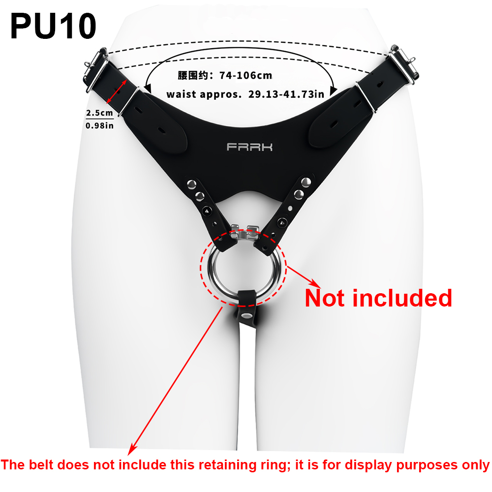 NSFU Black/Red Male Chastity B - Leather Work Pants 评论和价格