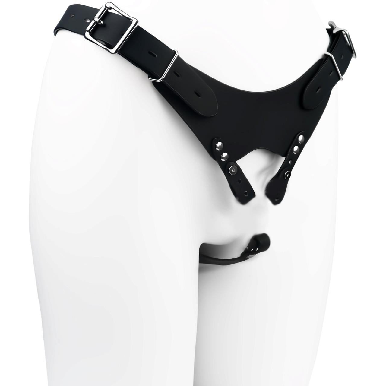 NSFU Black/Red Male Chastity B - Leather Work Pants 评论和价格