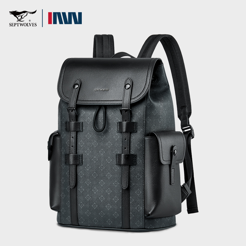 Septwolves High Quality Busine - Leather Work Rucksack 评论和价格