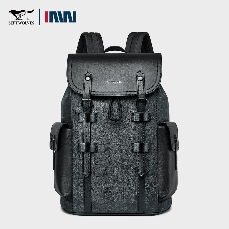 Septwolves High Quality Busine - Leather Work Rucksack 评论和价格