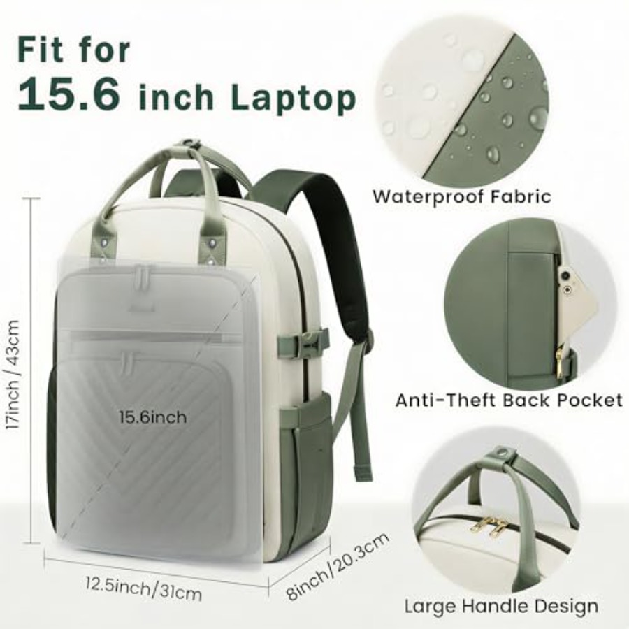 Laptop Backpack for Women, Wat - Leather Work Is 评论和价格