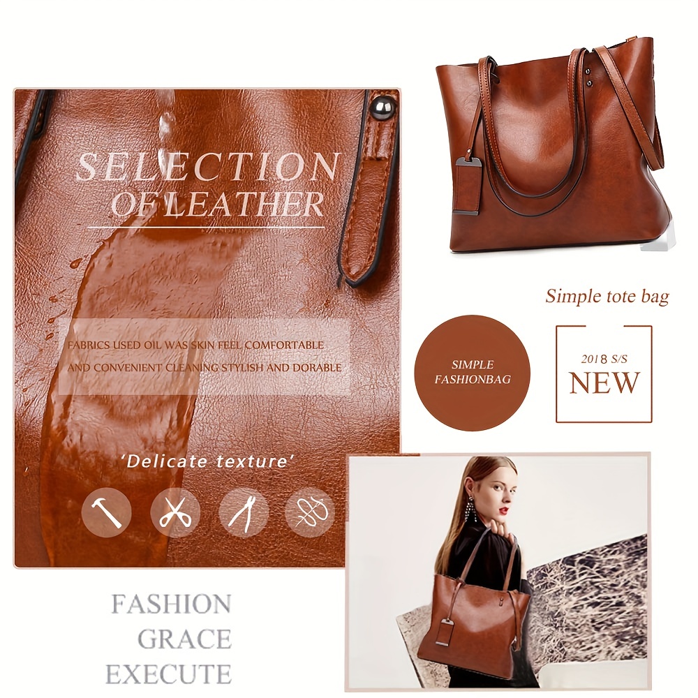 Fashionable Classic Retro Leat - Leather Work Laptop Bag 评论和价格